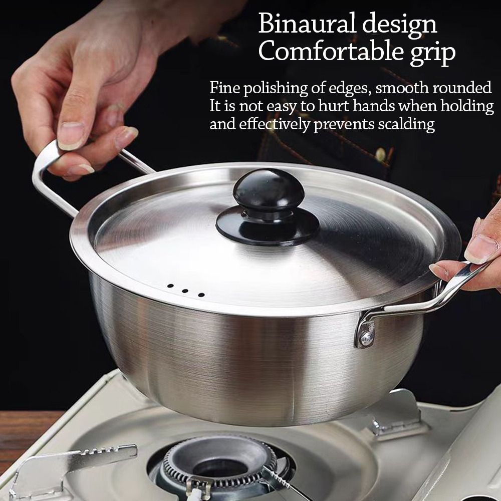 New 5pcs Stainless Steel Stock Pot Set with Lid Combination Series American Stock Pots Cookware Sets 16-24cm Deepen Soup Pot