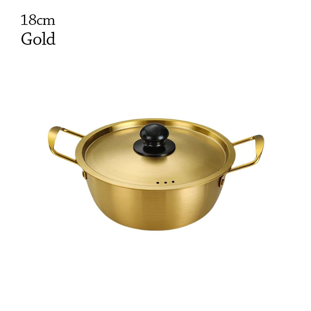 New 5pcs Stainless Steel Stock Pot Set with Lid Combination Series American Stock Pots Cookware Sets 16-24cm Deepen Soup Pot