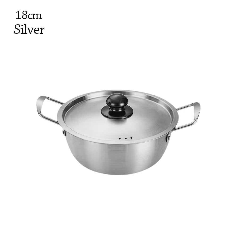 New 5pcs Stainless Steel Stock Pot Set with Lid Combination Series American Stock Pots Cookware Sets 16-24cm Deepen Soup Pot