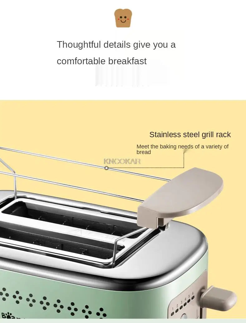220V Household Electric Toaster Machine Automatic Multifunction Bread Baking Furnace For Breakfast Metal Body EU/AU/UK