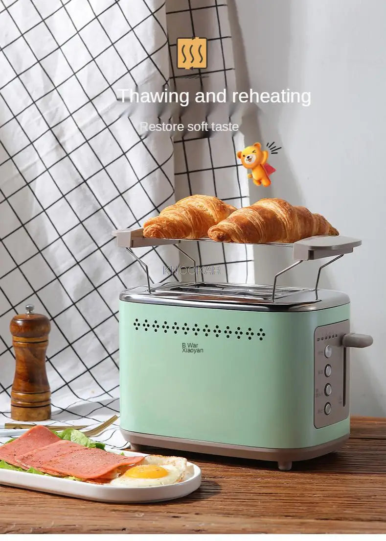 220V Household Electric Toaster Machine Automatic Multifunction Bread Baking Furnace For Breakfast Metal Body EU/AU/UK