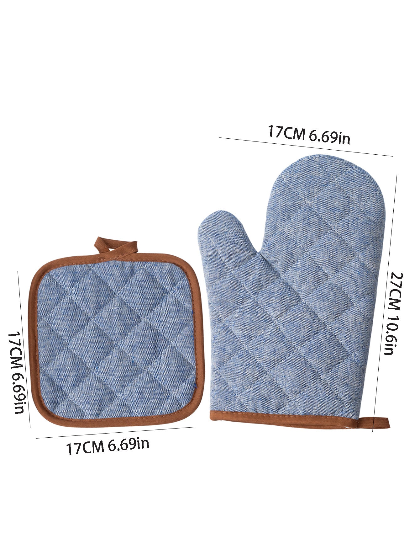 Anti Scald Oven Gloves, Kitchen With Cotton Lining, Thick Gloves Set, Multi-purpose Gloves, Red Checkered Oven Gloves Set