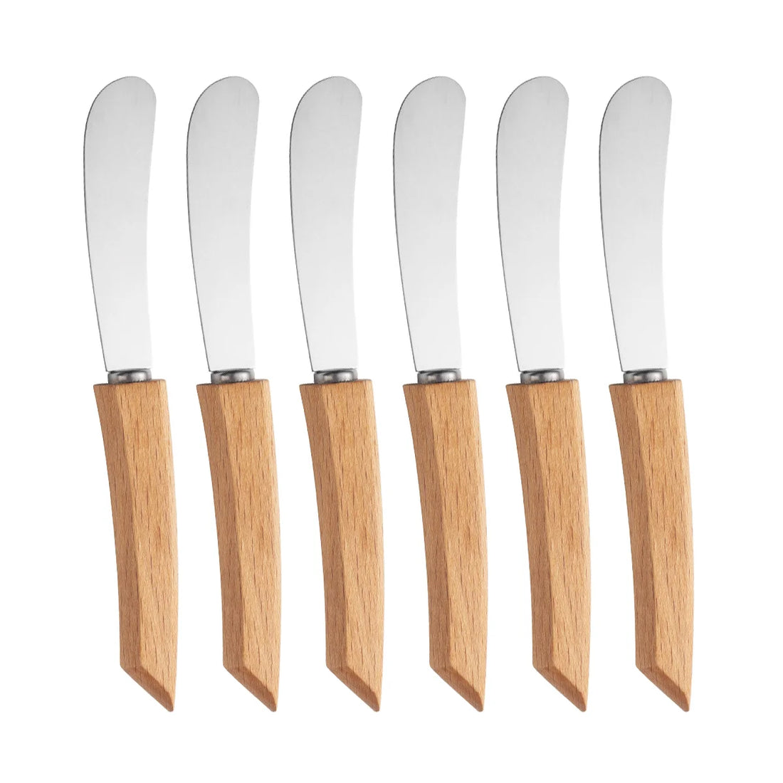 2/4/6 Pack Butter Spreader Knife, Stainless Steel Knife, Wood Handle,  Multipurpose Cheese Butter Spreader Knives for Kitchen