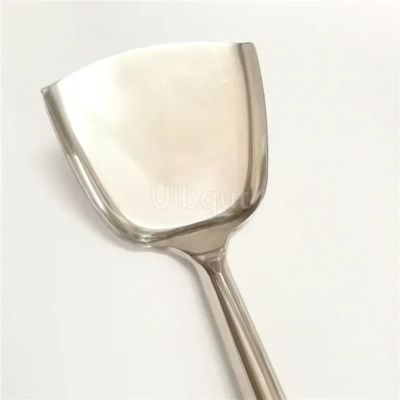big long spatula shovel chef cooking cocina utensilios blade Kitchen Utensil Wooden Handle Stainless Steel Turner Soup Spoon wok