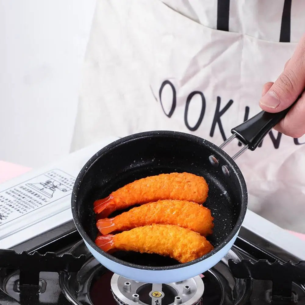 12cm Mini Non-stick Pan with Anti-stick Coating Professional Fry Egg Pan Lightweight Long Handle Omelette Pot Pancake