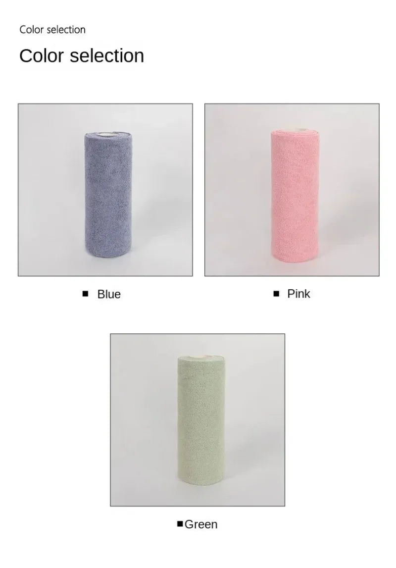 Disposable Dish Rag Roll 20pcs Microfiber Towels 20x20CM Cleaning Cloths Reusable Washable Towels Hand Tear Kitchen Wipes