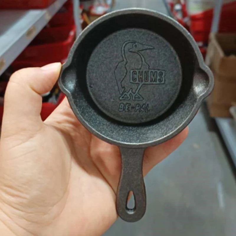 1PCS 8.5CM Cast Iron Skillet Non-stick Mini Egg Frying Pan for Kitchen Cookware