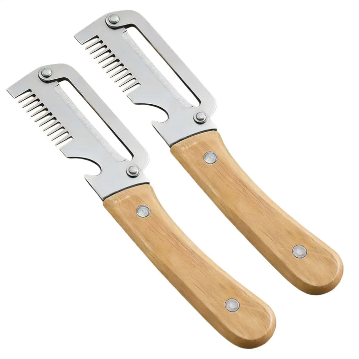 Vegetable Peeler 2 Pcs 3in1 Serrated Stainless Steel Strips Slicer Fruit Potato Carrot Grater Kitchen Gadget With Bottle Opener