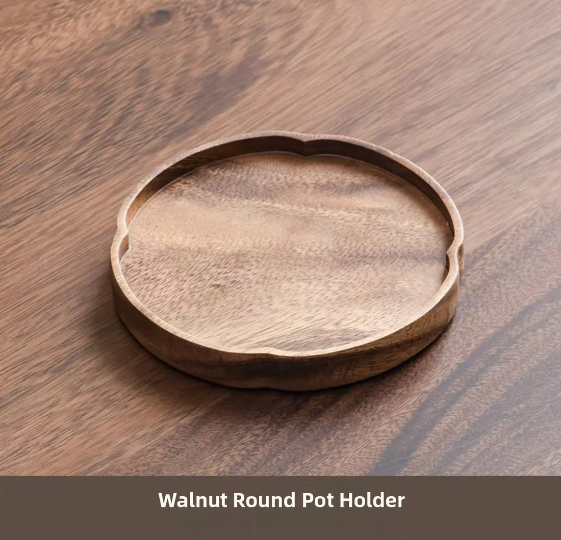 Chinese Style Walnut Wood Tea Tray Serving Plate Home Use  Wood Dry Pounding Table Tea Board Storage Wooden Tea Table Sn...