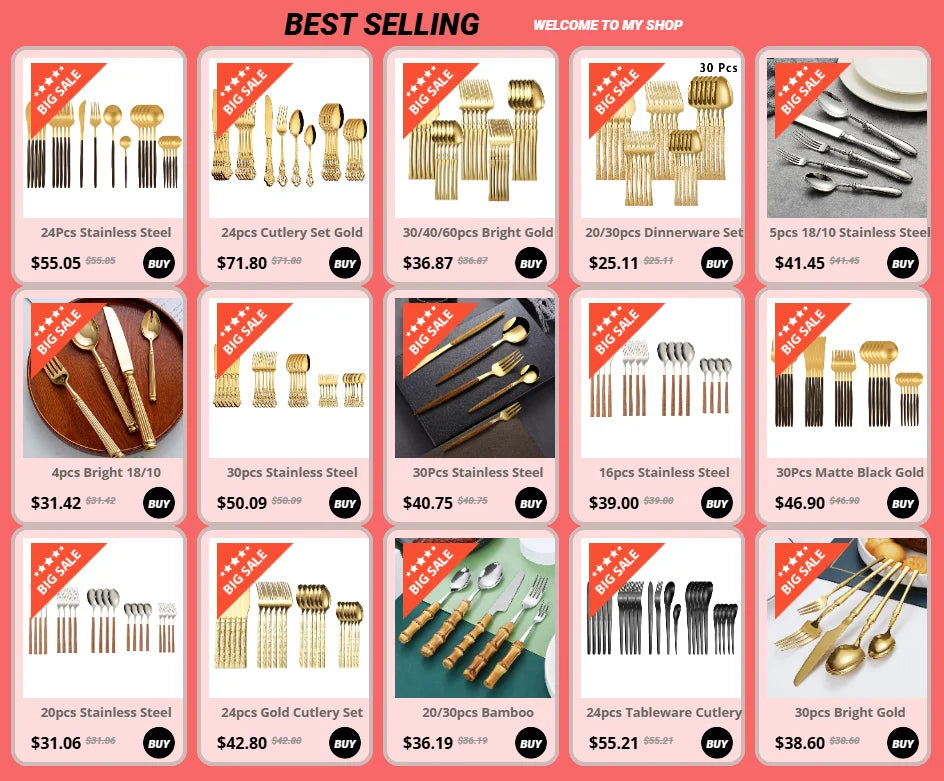 40/60pcs Stainless Steel Cutlery Set,Hammer Pattern Handle,Dishwasher Safe Flatware,Durable Dinnerware for Home,Restaurant,Party