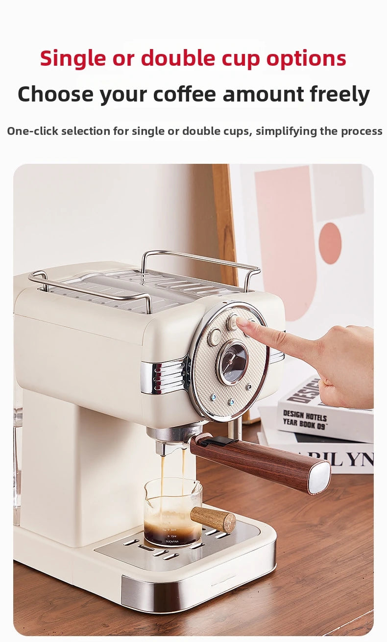 Espresso Coffee Machine Semi-Automatic Home & Office Coffee Maker 20Bar Pump Pressure with Milk Frother Perfect Gift for Coffee
