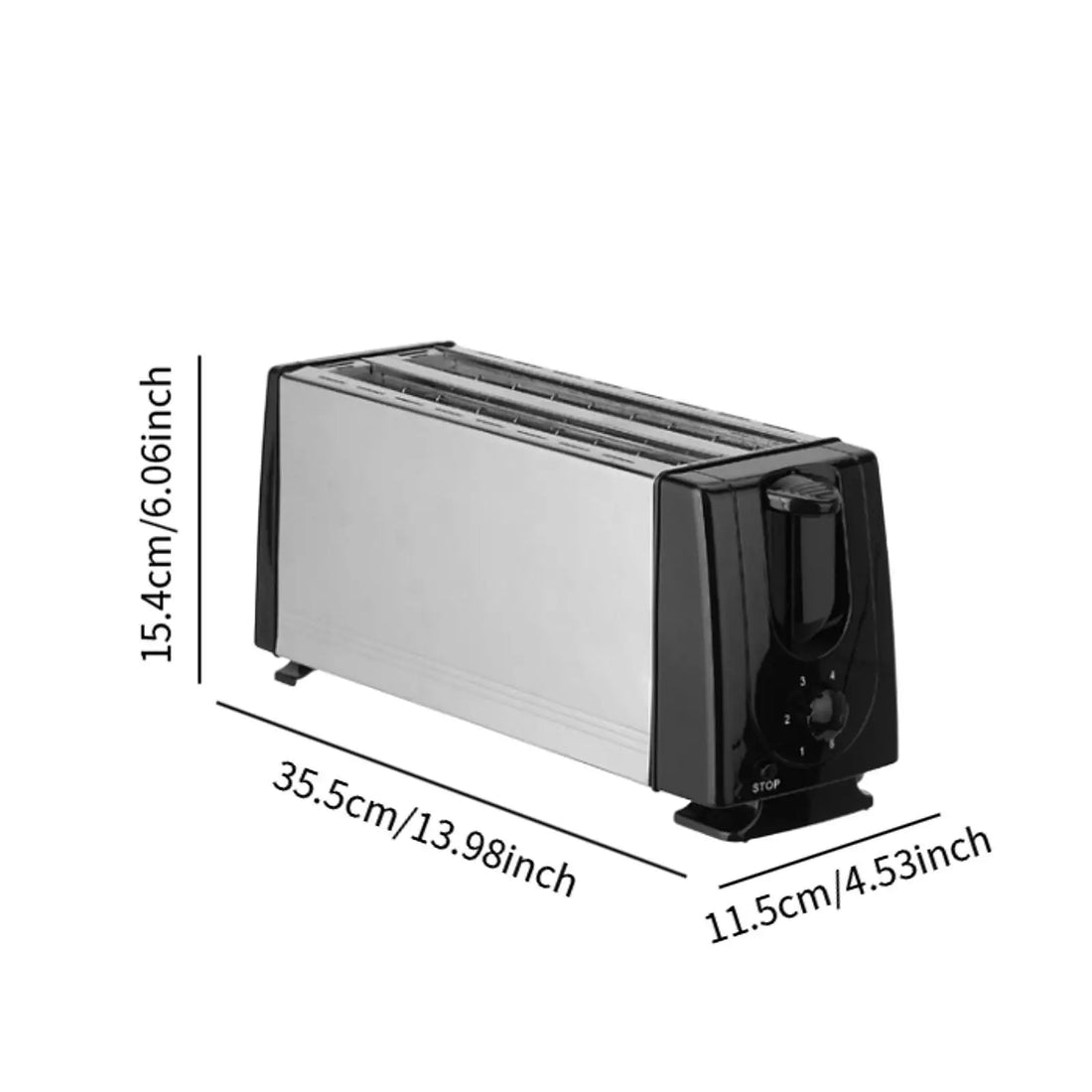 Counter Toaster 4 Slices US Plug Adapter Compact Bakeware Waffle Machine for Cooking Snacks Baking Puff Pastry Specialty Breads