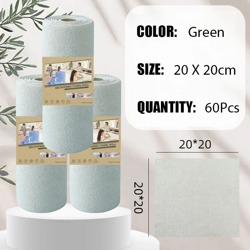 60Pcs Reusable Microfiber Cleaning Wipes Fast Drying Reusable High Absorbency Durable Kitchen Towels for Dishes