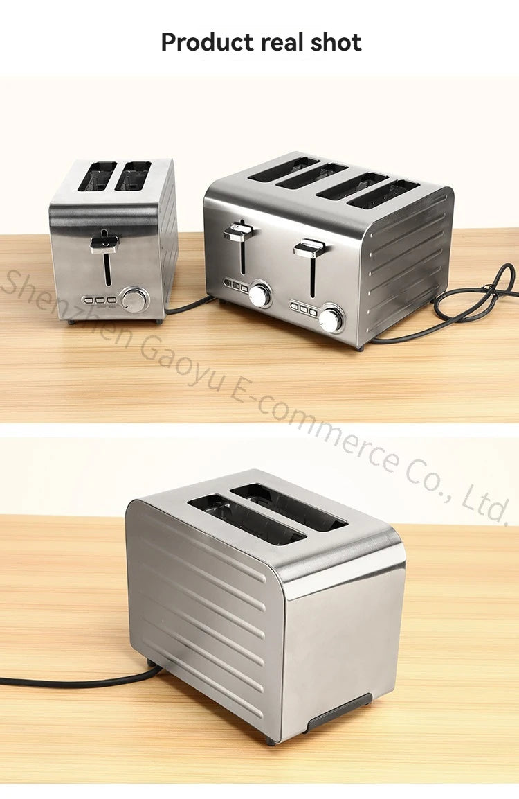 Commercial Stainless Steel Toaster 2/4/6 Slice Automatic Bread Machine Sandwich Maker for Restaurant Cafe