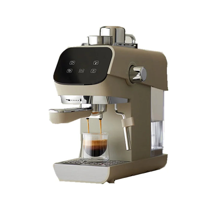 Compact Home Coffee Machine Semi-Automatic Espresso Maker with Steam Wand 15Bar Pressure for Rich Crema Perfect for Lattes