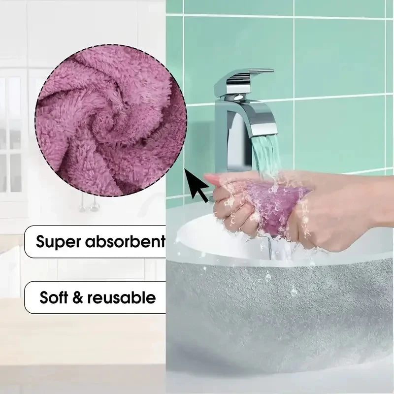 5/10/20/30pcs Kitchen Towels And Dishcloths Rag, 15*25cm Small Dish Washing Towels, Random Color Assorted Varieties