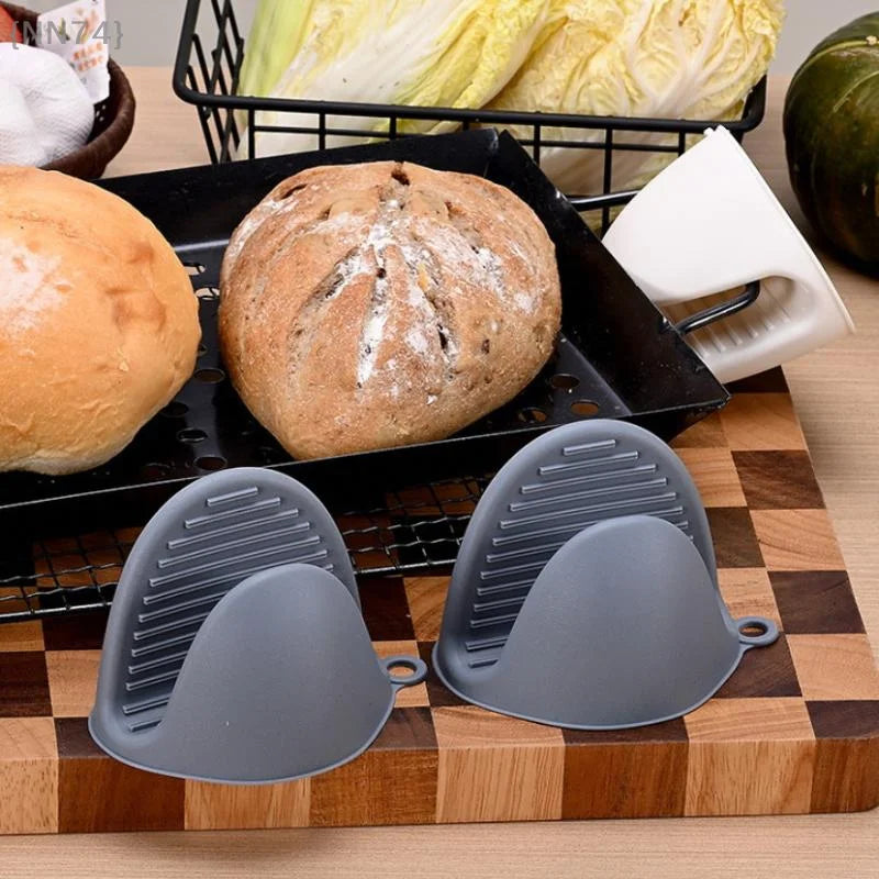 【No】2 Pcs Silicone Oven Mitts - Heat Resistant Anti-Scald Non-Slip Gloves For Cooking Baking & Pot Handling