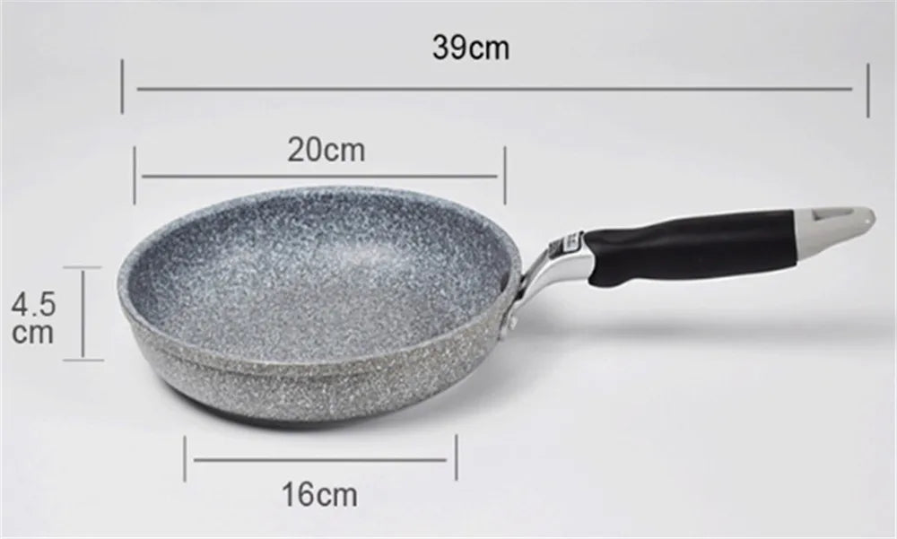 Frying 28/26/24/20cm Wok Non-stick Pan Skillet Cauldron Induction Cooker Pans Pancake Egg Gas Stove Home