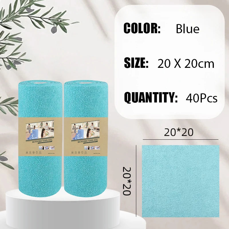 60Pcs Reusable Microfiber Cleaning Wipes Fast Drying Reusable High Absorbency Durable Kitchen Towels for Dishes