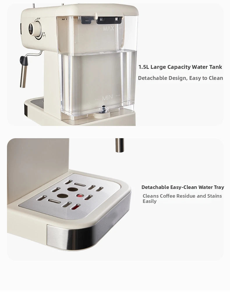 Espresso Coffee Machine Semi-Automatic Home & Office Coffee Maker 20Bar Pump Pressure with Milk Frother Perfect Gift for Coffee