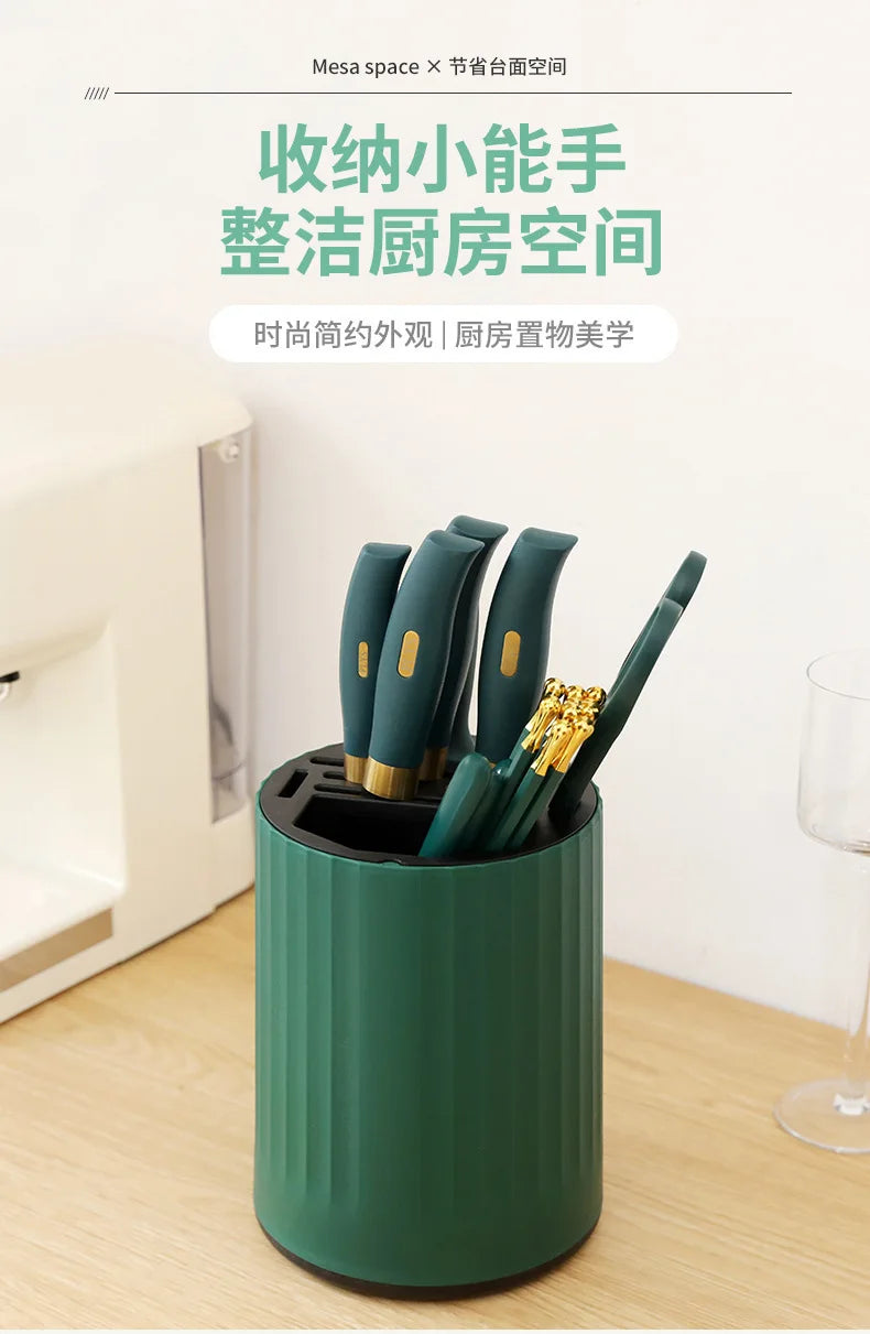 Knife Set Kitchen Knife Cutting Board 2-in-1 Kitchenware Household Kitchenware Rotary Knife Holder