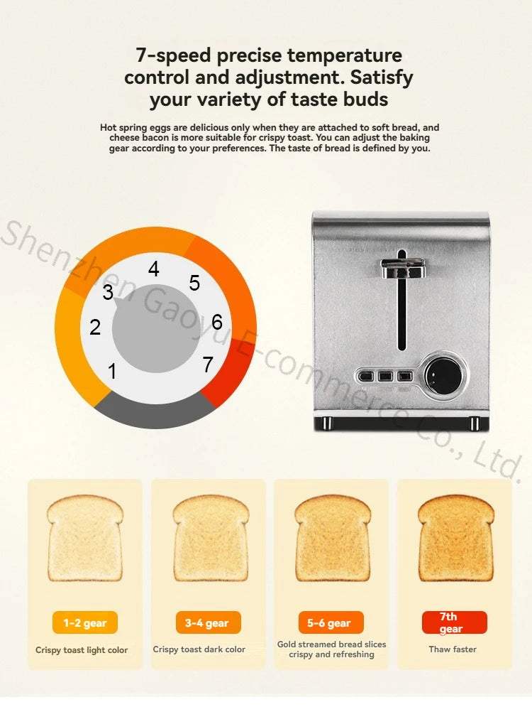 New [Commercial] Stainless Steel Toaster | 2/4/6-Slice Automatic Bread Machine | Sandwich Maker