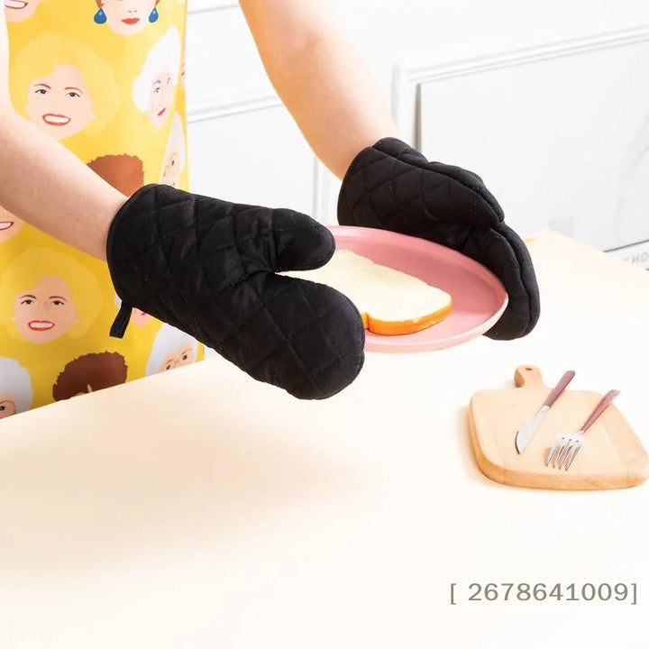 ♥Heat Resistant Oven Mitts & Pot Holders Set – 4-Color Quilted Kitchen Gloves for Cooking & Baking|〔YY33〕