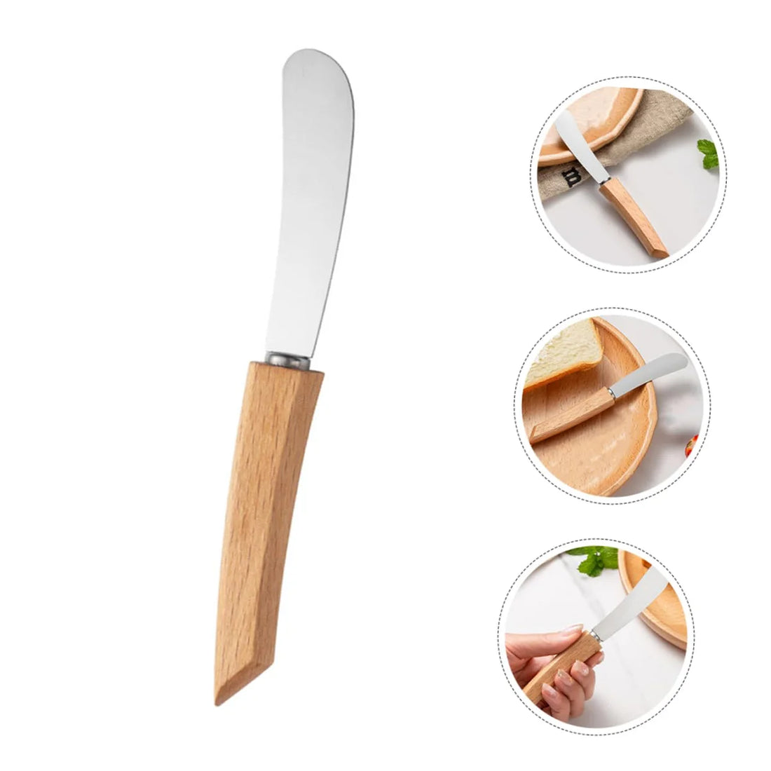 2/4/6 Pack Butter Spreader Knife, Stainless Steel Knife, Wood Handle,  Multipurpose Cheese Butter Spreader Knives for Kitchen