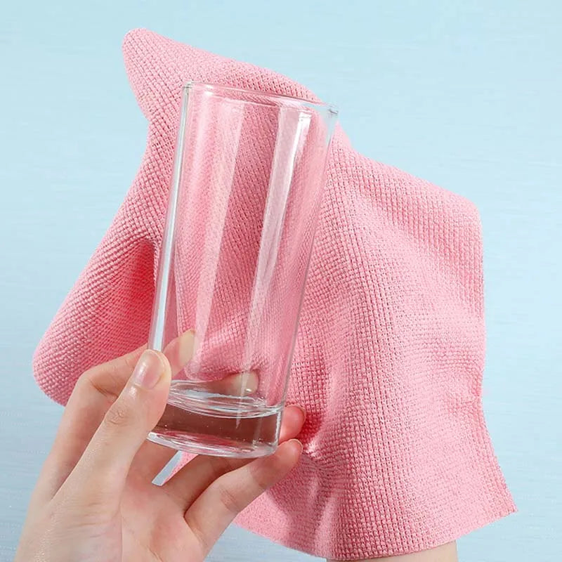 Tear-off Microfiber Cleaning Cloth Roll, Reusable Kitchen Dish Towels, Greaseproof Quick Drying Cleaning Rags