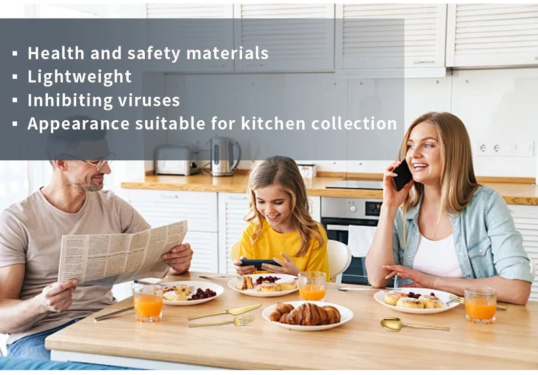 40/60pcs Stainless Steel Cutlery Set,Hammer Pattern Handle,Dishwasher Safe Flatware,Durable Dinnerware for Home,Restaurant,Party