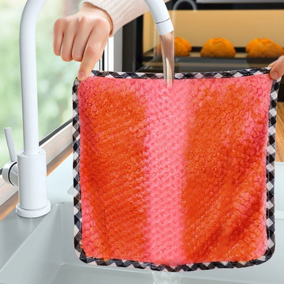 5/10/20PCS Kitchen Daily Dish Towel, Kitchen Rag, Non-Stick Oil, Thickened Table Cleaning Cloth, Absorbent Scouring Pad