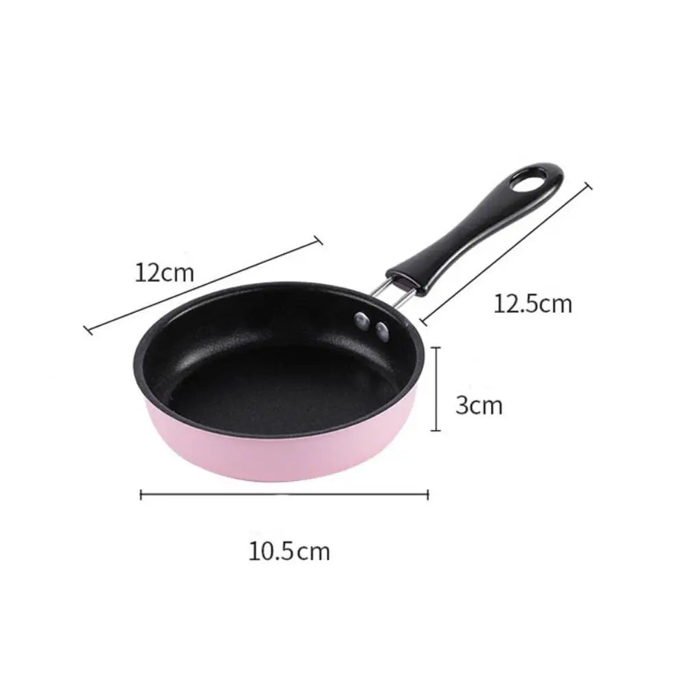 12cm Mini Non-stick Pan with Anti-stick Coating Professional Fry Egg Pan Lightweight Long Handle Omelette Pot Pancake
