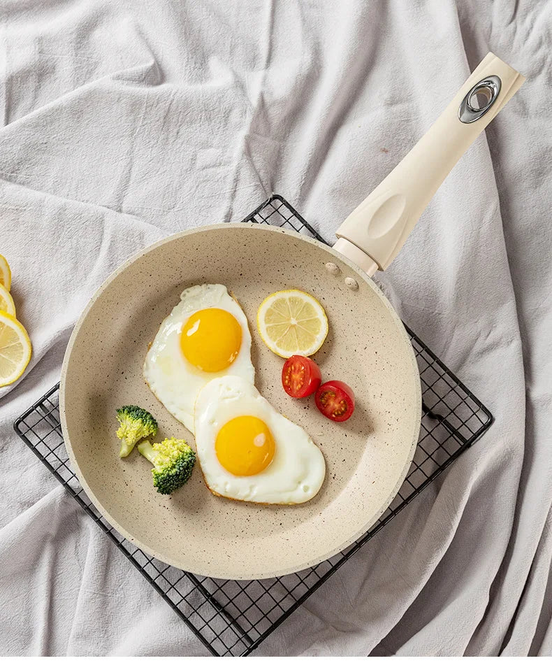 Ceramics Omelet Pot Non-Stick Frying Pan Wok Steak Skillet Pancake Home Induction Gas Stove Cooking Saucepan Kitchen Cookware