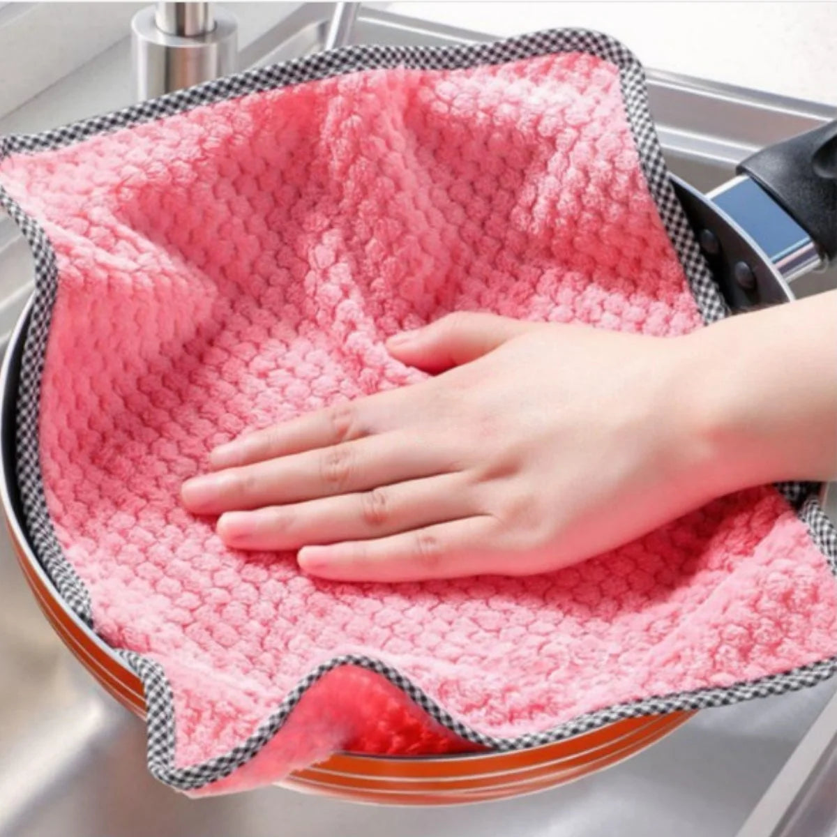5/10/20PCS Kitchen Daily Dish Towel, Kitchen Rag, Non-Stick Oil, Thickened Table Cleaning Cloth, Absorbent Scouring Pad