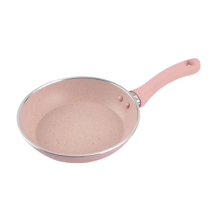 Pink Non Stick Flat Bottomed Pan Mini Fried Wheat Rice Stone Pot Steak Induction Cooker Open Flame Universal Kitchen Utensils