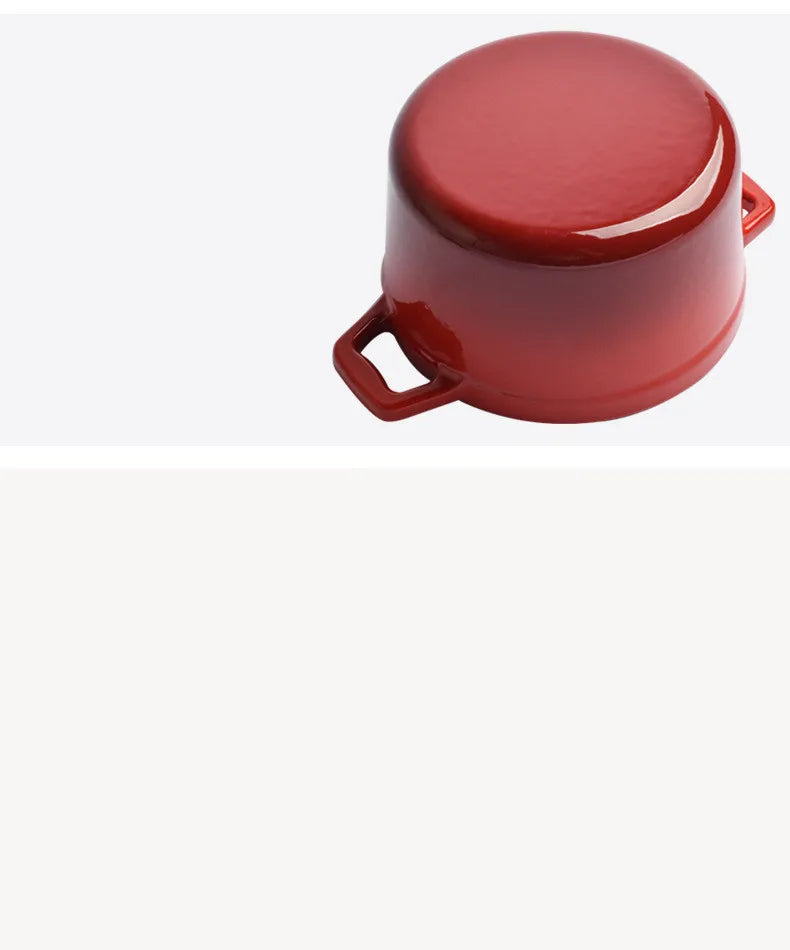 Enameled Mini Cast Iron Dutch Oven 1.5 Quart for Cooking Bake Bread Cast Iron Pot Casserole Dish Heavy Milk Pot Kitchen Stew Pot