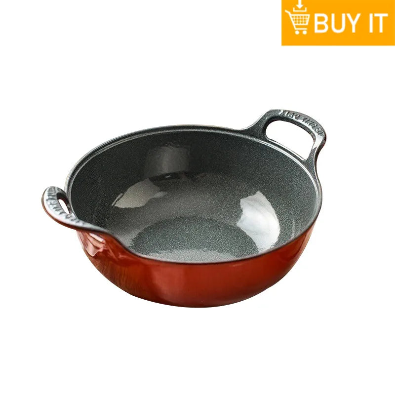 19cm Enameled Cast Iron Dutch Oven Heart Shaped Pot with Lid 2 Quart for Braising Broiling Bread Baking All Stovetops Oven Safe