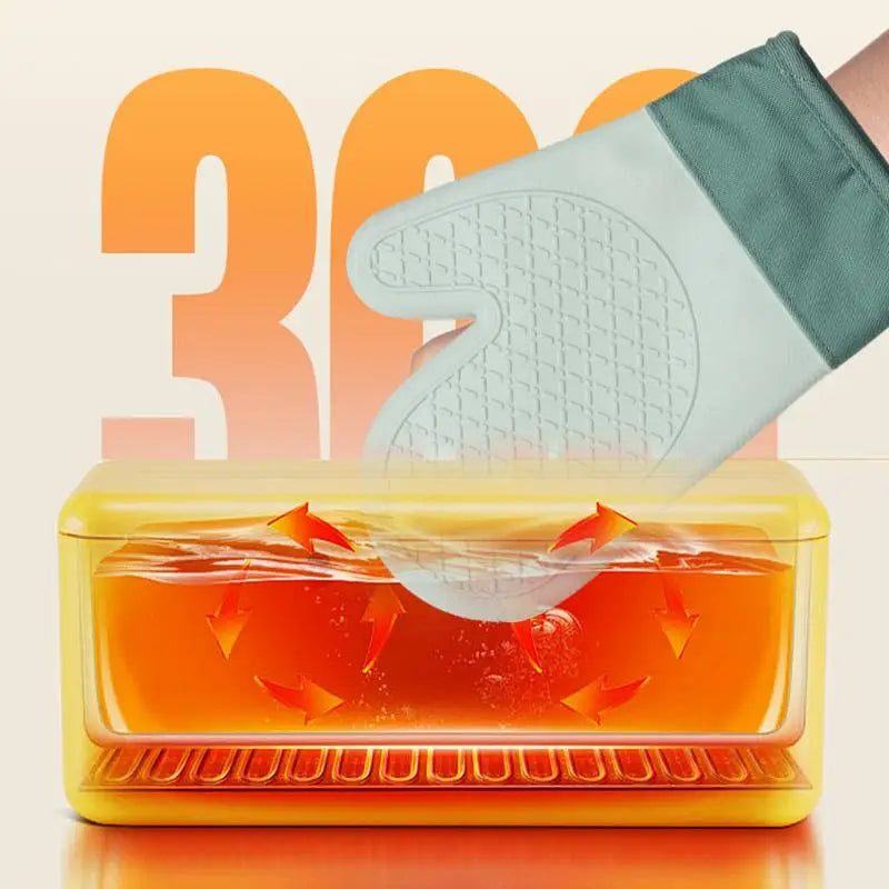 1 Pack Thickened Silicone Oven Mitts | Heat Resistant Insulation Non-Slip Anti-Scald | Protective Gloves for Kitchen Oven