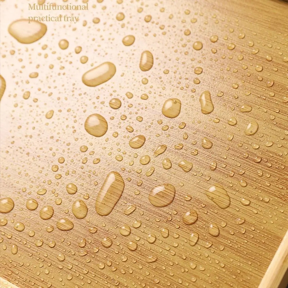 Decorate Tray Natural Bamboo Wooden Tray Rectangular Tea Food Tray Retro Style Serving Tray Useful Wooden Tray Kitchen