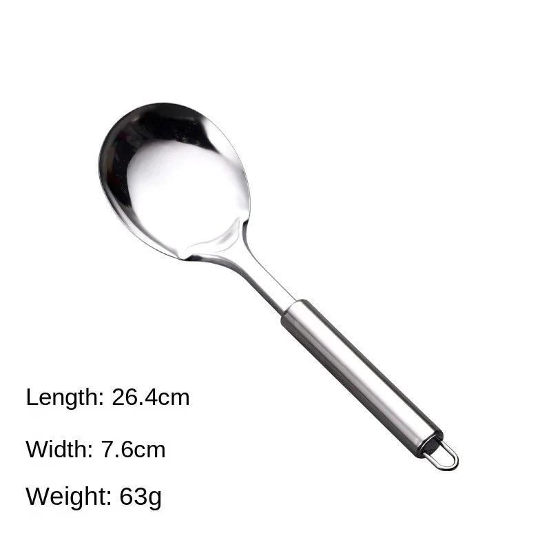Durable Stainless Steel Wok Spatula Long Handle Kitchen Gadgets Kitchen Cooking Utensil Set Rice Spoon Ladle Cooking Tools