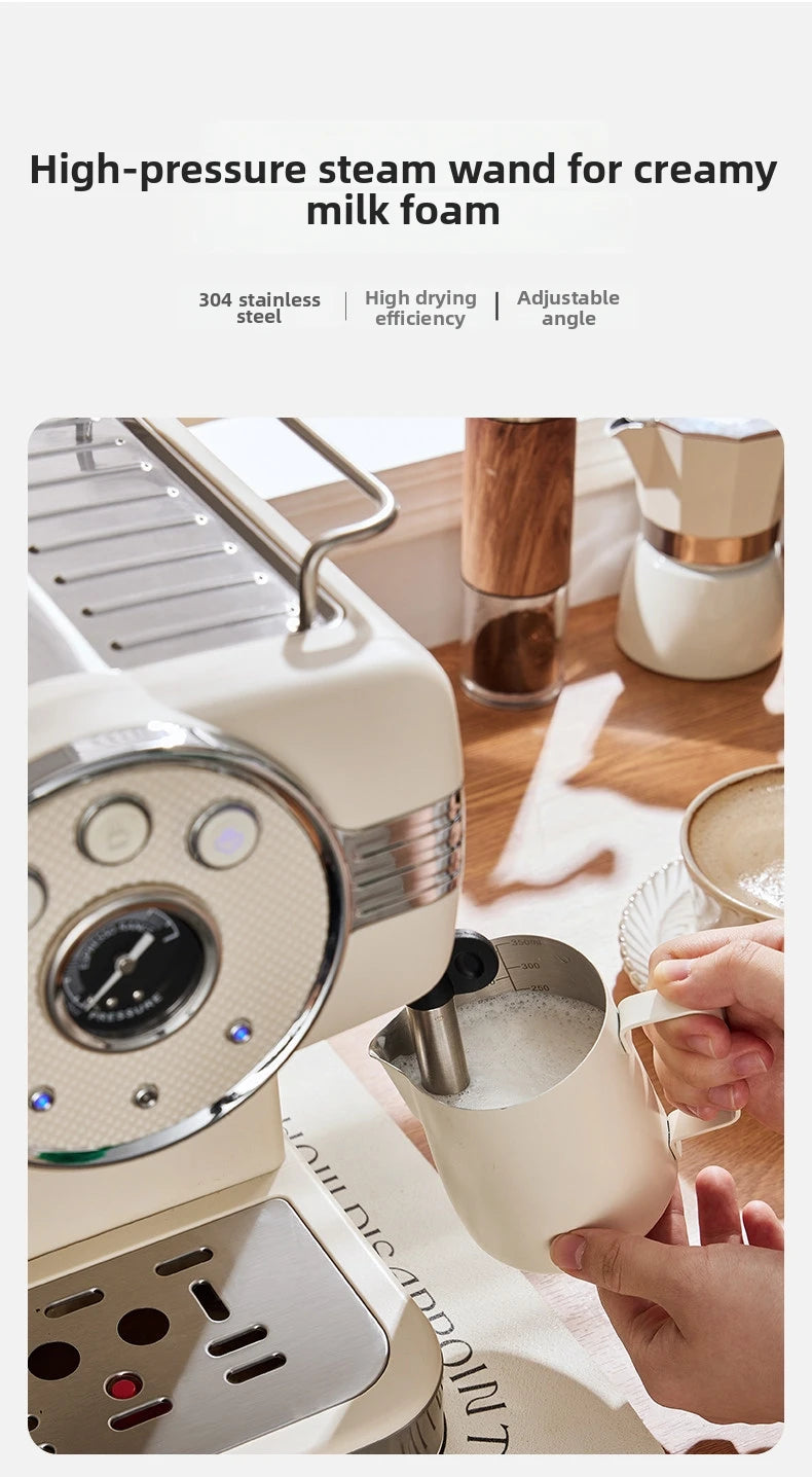 Espresso Coffee Machine Semi-Automatic Home & Office Coffee Maker 20Bar Pump Pressure with Milk Frother Perfect Gift for Coffee