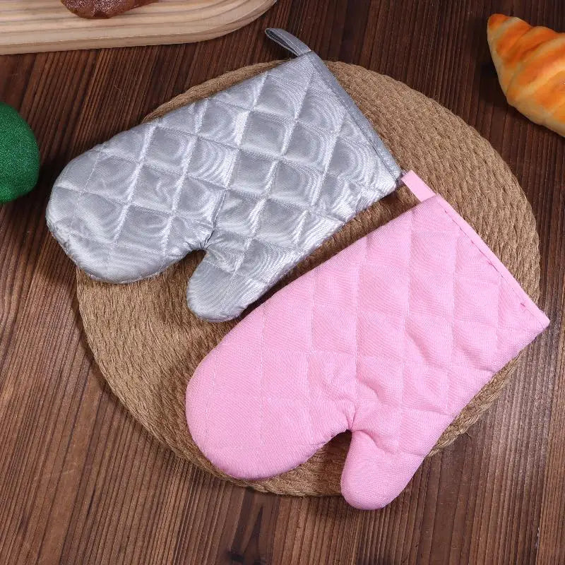 ♥Heat Resistant Oven Mitts & Pot Holders Set – 4-Color Quilted Kitchen Gloves for Cooking & Baking|〔YY33〕