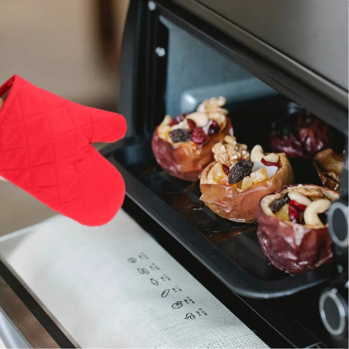 Single Microwave Oven Gloves Multi-color Kitchen Cooking Baking Mitts Pot Pad Heat Proof Protected High Temperature Resistant