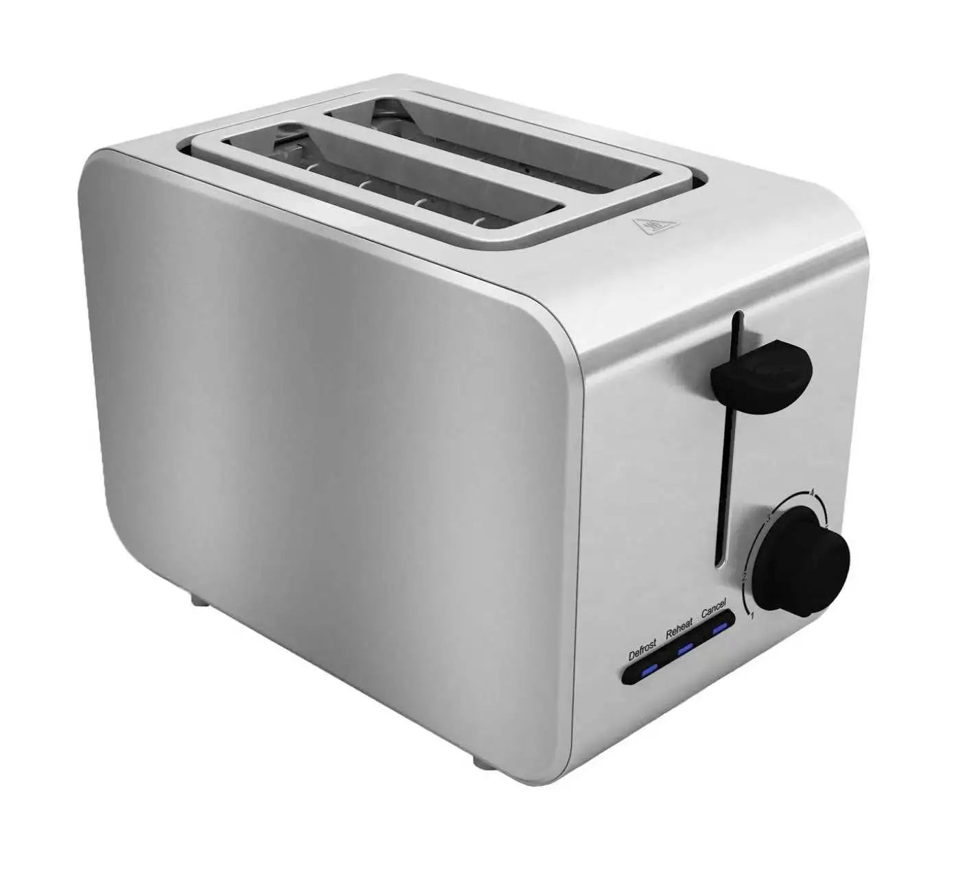 Stainless Steel Toaster – Household Appliance 2-slice Sandwich Toaster Rapid Heating; Portable Automatic Pop-up; Multi-function