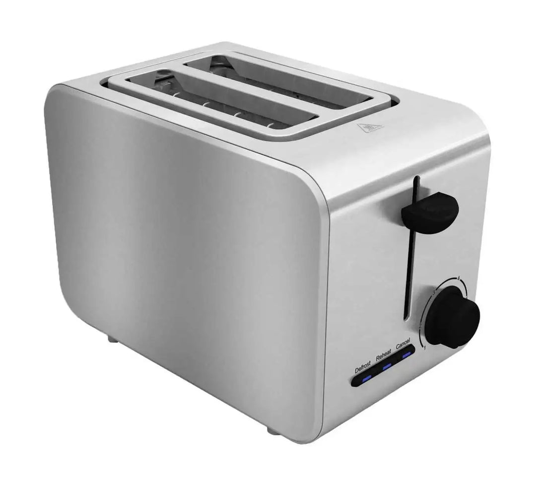 Stainless Steel Toaster – Household Appliance 2-slice Sandwich Toaster Rapid Heating; Portable Automatic Pop-up; Multi-function