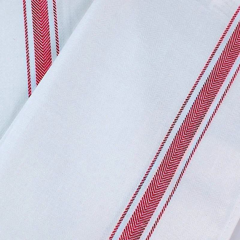 6/8Pcs, 45cm×62 Cm, Minimalist Two-Tone Striped Kitchen Towels, Household Cleaning Cloths and Scouring Pads