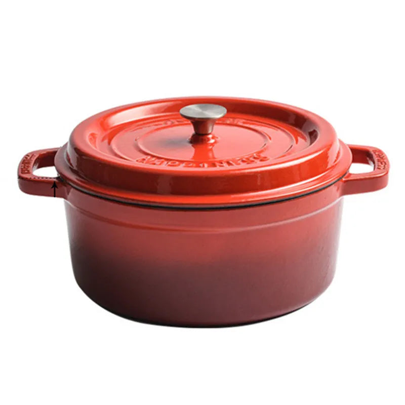 25cm Enameled Cast Iron Dutch Oven 4 Quart Heavy Casserole Dish For Sourdough Bread Baking And Stew Kitchen Nonstick Braised Pot
