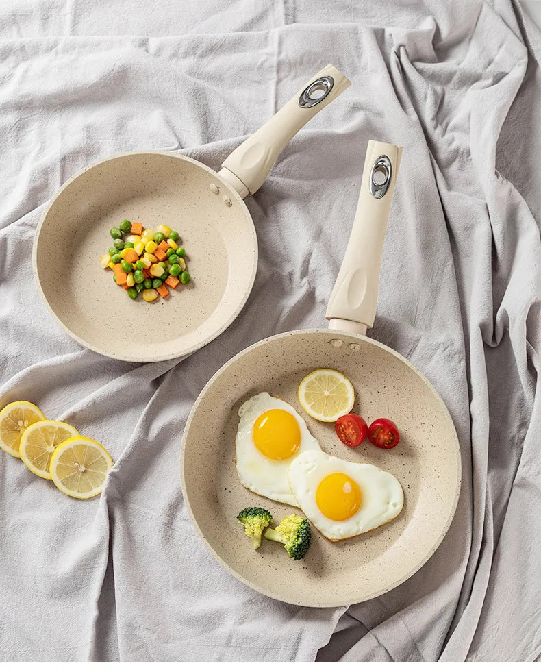 Ceramics Omelet Pot Non-Stick Frying Pan Wok Steak Skillet Pancake Home Induction Gas Stove Cooking Saucepan Kitchen Cookware