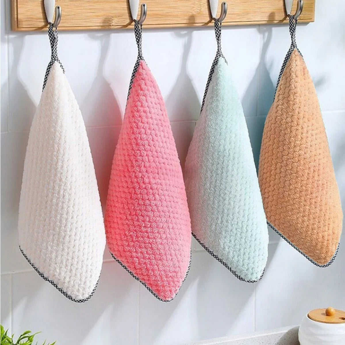 5/10/20PCS Kitchen Daily Dish Towel, Kitchen Rag, Non-Stick Oil, Thickened Table Cleaning Cloth, Absorbent Scouring Pad