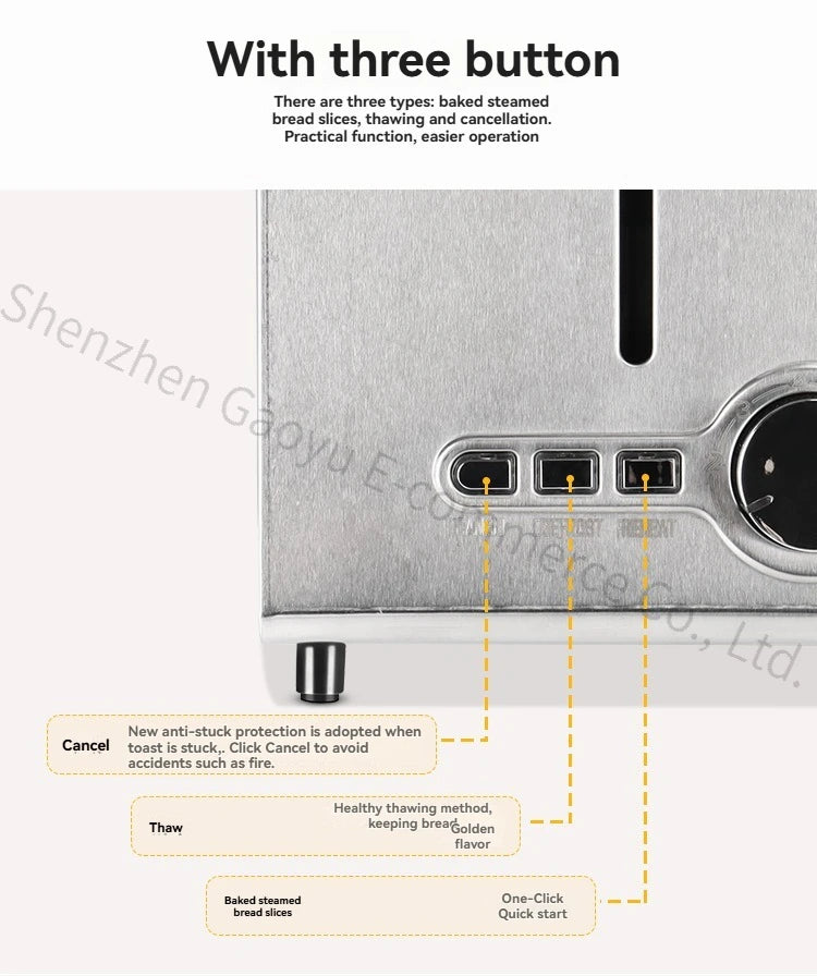 New [Commercial] Stainless Steel Toaster | 2/4/6-Slice Automatic Bread Machine | Sandwich Maker